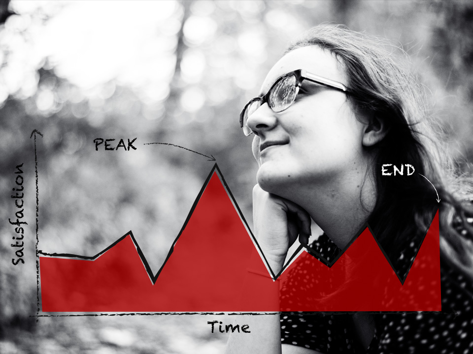 According to the Peak End Rule, we tend to judge an experience by its highs and lows (peaks) or the last part (end). Image credit: Alex Medick via Flickr. 