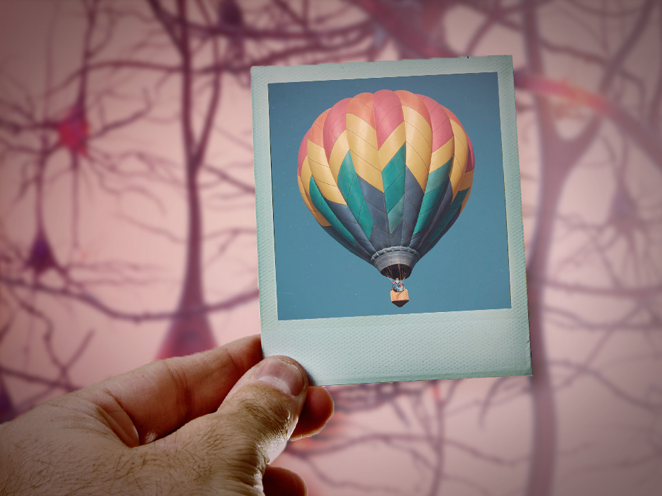Could your memory be fooled into believing you had taken a ride on this balloon, just from the photograph? Balloon image credit Jayson via Flickr