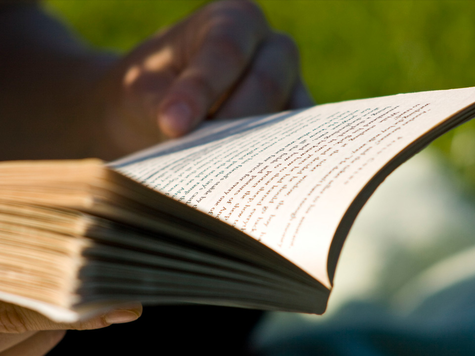 How fast could you read and understand a book like this? Image credit Sam Greenhalgh via Flickr